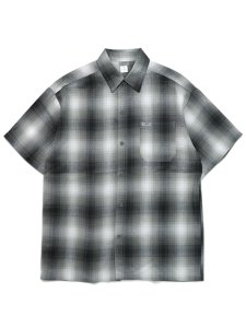 画像1: CALTOP FL PLAID S/S SHIRT GREY/WHITE (1)