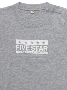 画像3: 【KIDS】FIVE STAR BABY TEE-HEATHER GREY/WHITE (3)