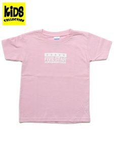 画像1: 【KIDS】FIVE STAR KIDS TEE-LIGHT PINK/WHITE (1)