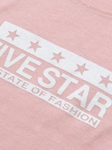 画像6: 【KIDS】FIVE STAR BABY TEE-LIGHT PINK/WHITE (6)