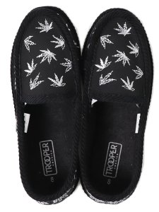 画像5: TROOPER AMERICA HOUSE SLIPPERS EMB LEAF BLACK/WHITE (5)