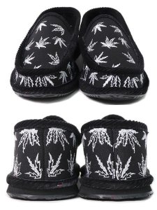 画像4: TROOPER AMERICA HOUSE SLIPPERS EMB LEAF BLACK/WHITE (4)