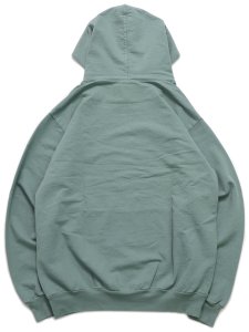 画像2: 【SALE】LOS ANGELES APPAREL 9oz GARMENT DYED F.TERRY HOODIE-ATLC GRN (2)