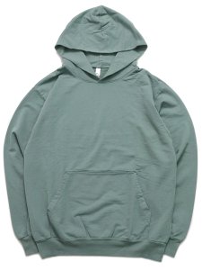 画像1: 【送料無料】LOS ANGELES APPAREL 9oz GARMENT DYED F.TERRY HOODIE-ATLC GRN (1)