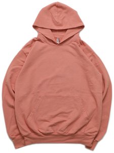 画像1: 【送料無料】LOS ANGELES APPAREL 9oz GARMENT DYED F.TERRY HOODIE-SALMON (1)