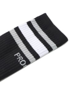 画像3: PRO CLUB STRIPE CREW SOCK BLACK/WHITE/GREY (3)