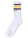 画像2: PRO CLUB STRIPE CREW SOCK WHITE/YELLOW/PURPLE (2)