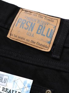 画像10: 【送料無料】PRISON BLUES DOUBLE KNEE RINSED BLACK WORK JEAN (10)