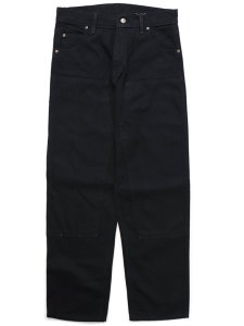 画像1: 【送料無料】PRISON BLUES DOUBLE KNEE RINSED BLACK WORK JEAN (1)