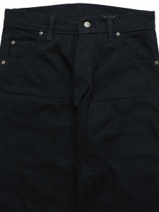 画像3: 【送料無料】PRISON BLUES DOUBLE KNEE RINSED BLACK WORK JEAN (3)