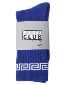 画像1: PRO CLUB LINK CREW SOCKS ROYAL/WHITE (1)