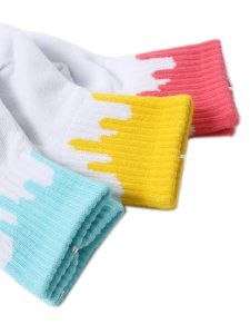 画像2: 【KIDS】LIXTICK BABY DRIP SOCKS 3P CORAL/YELLOW/M.BLUE (2)