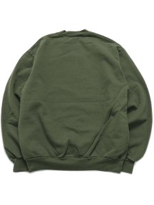 画像2: 【SALE】LOS ANGELES APPAREL 14oz GD HEAVY FLEECE PO CREW-ARMY (2)