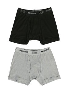 画像1: PRO CLUB 2P COMFORT SOFT COTTON BOXER BRIEF BK/HG (1)