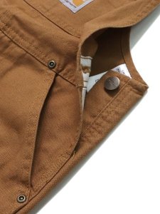 画像4: 【KIDS】CARHARTT KIDS CHILD CANVAS BIB OVERALL-C.BROWN (4)
