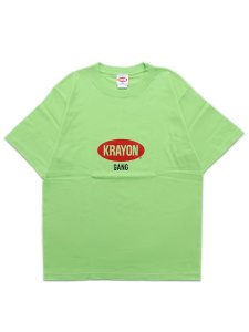 画像1: 【MEGA SALE】KRAYON GANG OVAL LOGO TEE LIGHT GREEN (1)