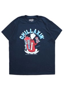 画像1: 【SALE】TRAU & LOEVNER CHILLAXIN ICEE TEE NAVY HEATHER (1)