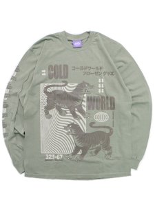 画像1: 【MEGA SALE】COLD WORLD FROZEN GOODS EXPORT TIGER L/S TEE SAND STONE (1)