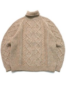 画像1: 【SALE】【送料無料】SNOW PEAK ALPACA MIXED KNIT TURTLENECK PULL ECRU (1)