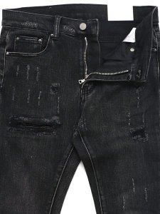 画像4: 【送料無料】mnml X162 STRETCH DENIM BLACK (4)