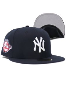 画像1: NEW ERA 59FIFTY CS YANKEES 100TH UV/GY FBM NV/RD (1)