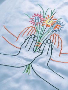 画像7: 【MEGA SALE】HUF COMMUNITY HAND BASEBALL JERSEY SKY (7)