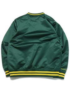 画像2: 【SALE】【送料無料】MITCHELL & NESS SIDELINE PULLOVER SATIN JACKET ATHLETICS (2)