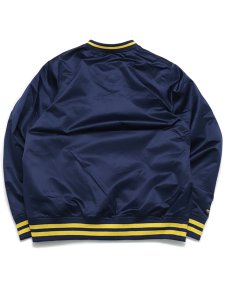 画像2: 【SALE】【送料無料】MITCHELL & NESS SIDELINE PULLOVER SATIN JACKET MICHIGAN (2)