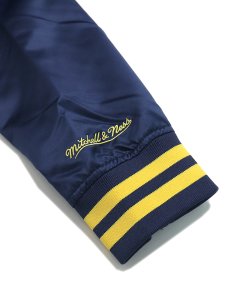 画像6: 【SALE】【送料無料】MITCHELL & NESS SIDELINE PULLOVER SATIN JACKET MICHIGAN (6)