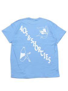 画像1: 【MEGA SALE】40s & Shorties PLAYER TEE CAROLINA BLUE (1)