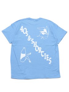 画像1: 【SALE】40s & Shorties PLAYER TEE CAROLINA BLUE (1)