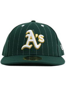 画像2: 【SALE】NEW ERA LP 59FIFTY PINSTRIPE ATHLETICS DK GREEN (2)