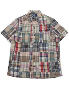 画像1: 【SALE】【送料無料】POLO RALPH LAUREN CLASSIC FIT MADRAS PATCHWORK SHIRT (1)