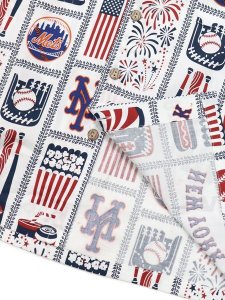 画像4: 【SALE】REYN SPOONER NEW YORK METS AMERICANA SHIRT (4)