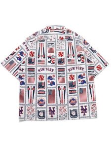 画像2: 【SALE】REYN SPOONER NEW YORK METS AMERICANA SHIRT (2)