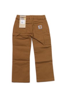 画像2: 【KIDS】CARHARTT KIDS CANVAS DUNGAREE PANT CARHARTT BROWN (2)
