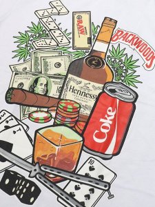 画像3: STREET WEAR SUPPLY BACKWOODS LIFE IS GAMBLE TEE (3)
