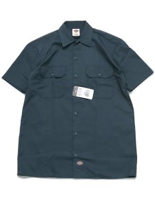 画像1: DICKIES S/S WORK SHIRT-AIRFORCE BLUE (1)