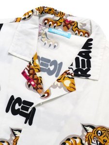 画像3: 【送料無料】ICECREAM CONES TIGER OPEN COLLAR S/S SHIRT (3)