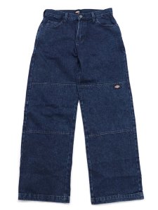 画像1: 【送料無料】DICKIES LOOSE.F DOUBLE KNEE JEANS-STW INDIGO BLU (1)