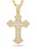 画像2: 【送料無料】KING ICE FLEUR DE LIS CROSS 2" 14K GOLD NECKLACE (2)