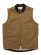 画像1: 【送料無料】DICKIES CANVAS LINED DUCK VEST-STONEWASHED BROWN (1)