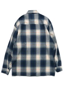 画像2: 【送料無料】CALTOP FL PLAID L/S SHIRT NAVY/IVORY/ORANGE (2)