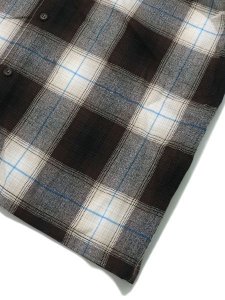 画像5: 【送料無料】CALTOP FL PLAID L/S SHIRT BROWN/IVORY/BLUE (5)