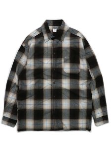 画像1: CALTOP FL PLAID L/S SHIRT BROWN/IVORY/BLUE (1)