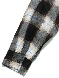 画像6: 【送料無料】CALTOP FL PLAID L/S SHIRT BROWN/IVORY/BLUE (6)