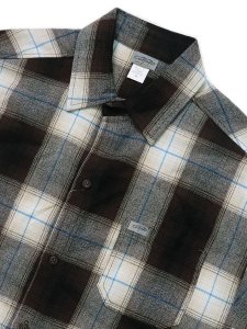 画像3: 【送料無料】CALTOP FL PLAID L/S SHIRT BROWN/IVORY/BLUE (3)