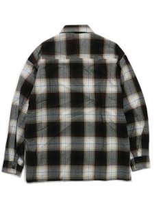 画像2: 【送料無料】CALTOP FL PLAID L/S SHIRT BROWN/IVORY/BLUE (2)