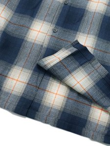 画像4: 【送料無料】CALTOP FL PLAID L/S SHIRT NAVY/IVORY/ORANGE (4)