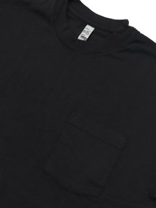 画像3: LOS ANGELES APPAREL 6.5oz GARMENT DYED POCKET TEE-BLACK (3)